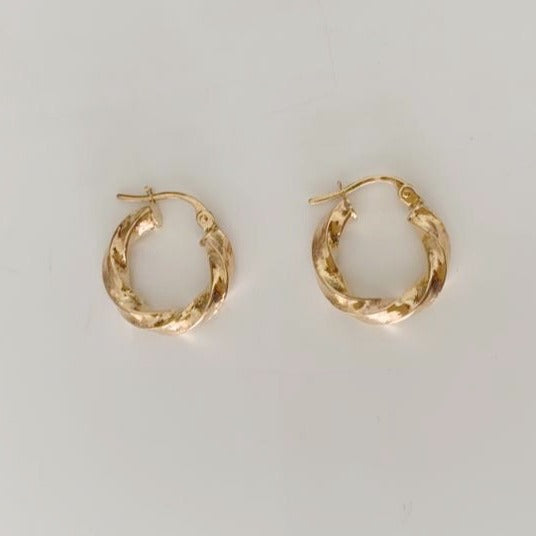 Twist Gold Huggie Earrings