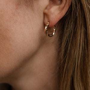 Twist Gold Huggie Earrings