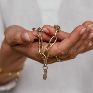 Chunky Solid Gold Link Bracelet