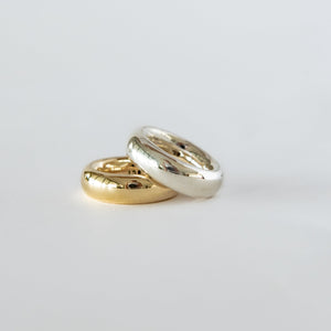 chunky gold and silver rings