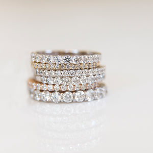 Stack of diamond eternity bands
