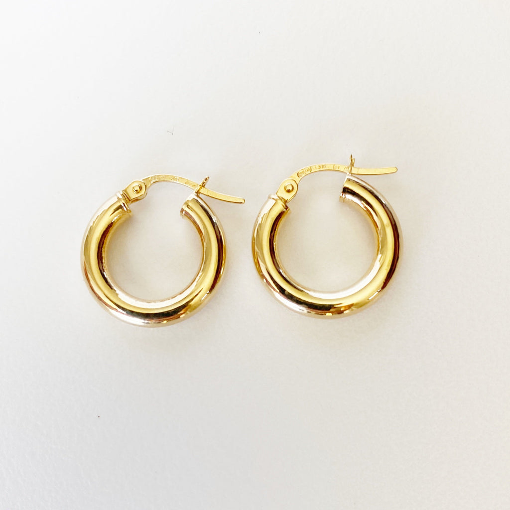 Medium Gold Huggie Earrings
