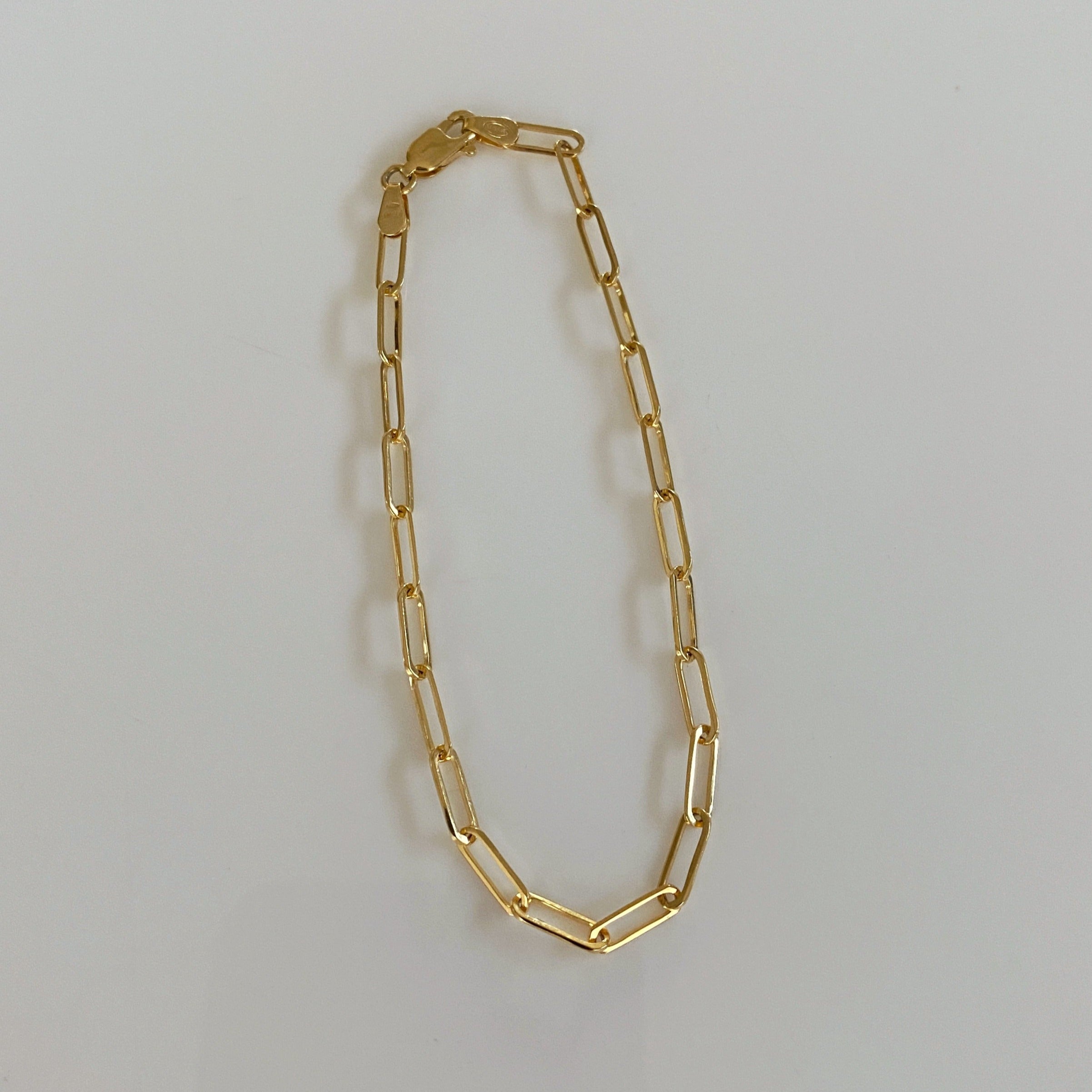 Gold Paperclip Bracelet