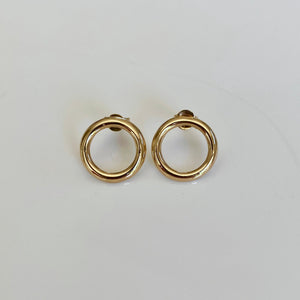9ct Gold Circle Stud Earrings