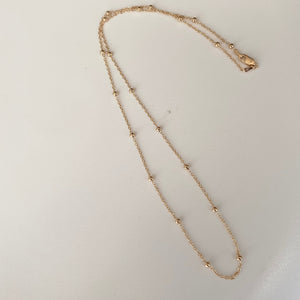 Solid Gold Bobble Necklace